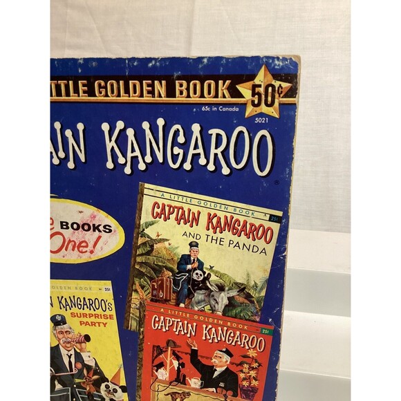Captain Kangaroo Giant Little Golden Book 1959 "A" Edition 3 Stories 1 Book HB - Picture 2 of 16